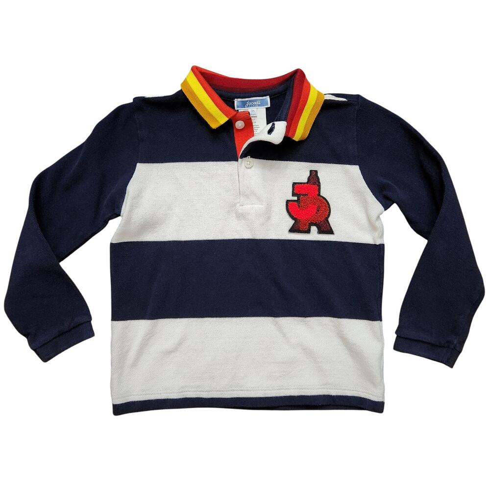 Jacadi Paris Logo Long Sleeve Polo Size 3A
